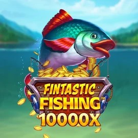 Fintastic Fishing slot logo by Foxium at Tikitaka Casino